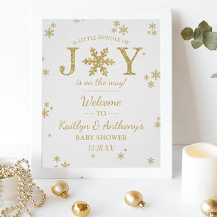 Välkomsthälsning för Jul-babyskor Poster