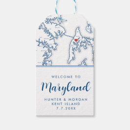 Välkomsthälsning för Kent Island Destination Weddi Presentetikett