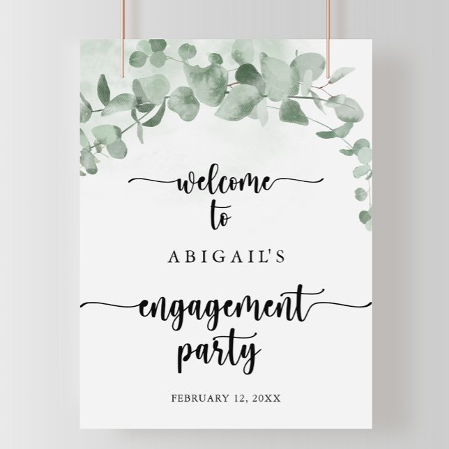 Välkomsthälsning för klassisk Eucalyptus Förlovnin Poster (Skapare uppladdad)