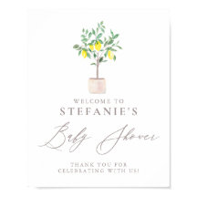 Välkomsthälsning för Lemon Träd Baby Shower