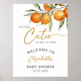 Välkomsthälsning för lilla Orangen Cutie Baby Show Poster