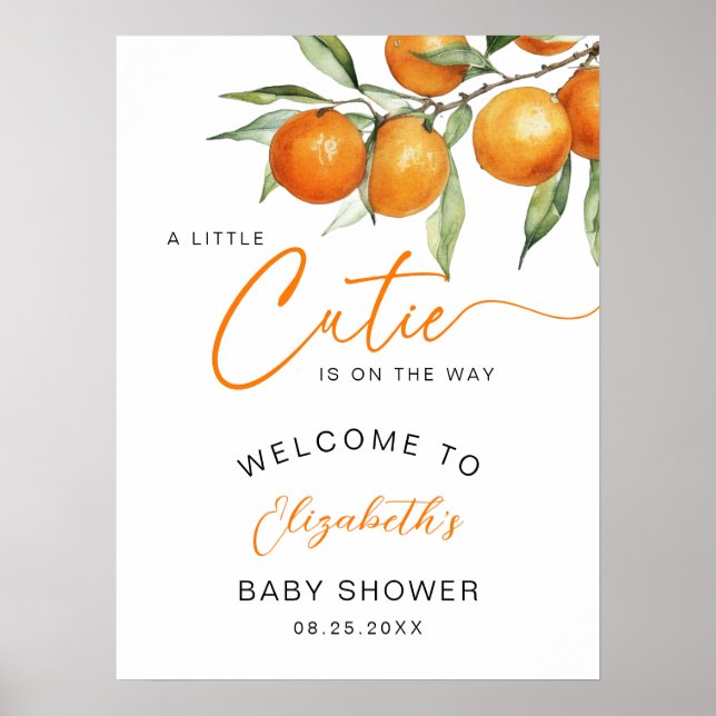 Välkomsthälsning för lilla Orangen Cutie Baby Show Poster (Framsidan)
