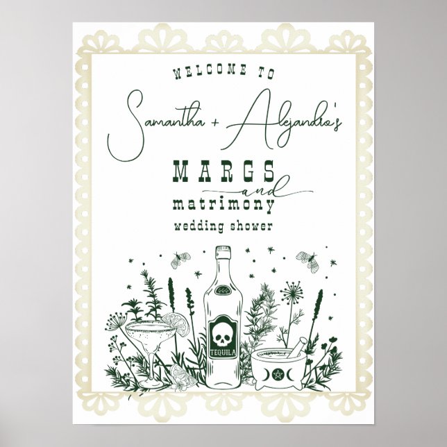 Välkomsthälsning för Margs Matrimony Skull Fiesta  Poster (Framsidan)