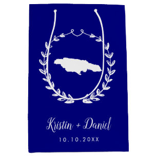 Välkomsthälsning för marinblått Jamaica Karta Bröl