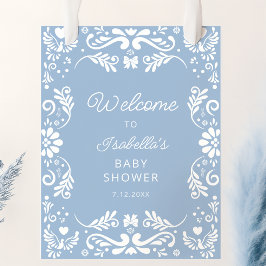 Välkomsthälsning för mexikanska blå babyskor poster