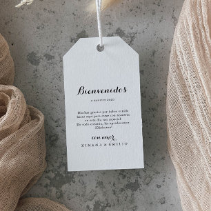 Välkomsthälsning för minimalistiskt Bröllop Presentetikett