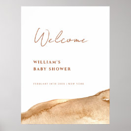 Välkomsthälsning för modern Boho Watercolor Desert Poster