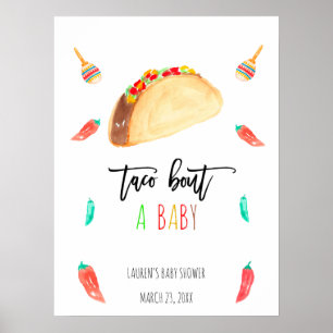 Välkomsthälsning för modern Taco Bout A Baby Fiest Poster