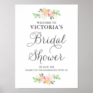 Välkomsthälsning för Möhippan Blommigtar för vatte Poster