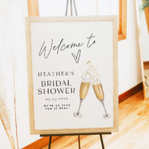 Välkomsthälsning för Möhippan Boho Champagne Poster