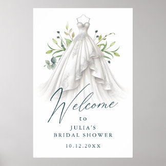 Välkomsthälsning för Möhippan elegant vattenfärg G Poster