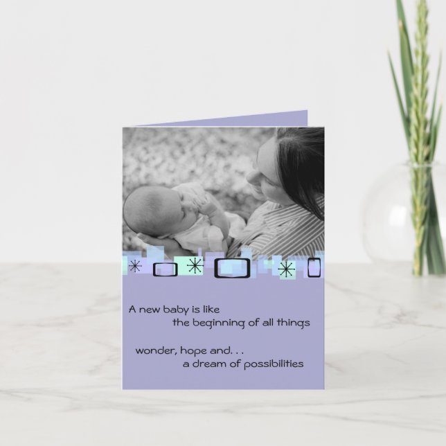 Välkomsthälsning för Nyfödd bebis-hälsningskort Kort (Framsida)