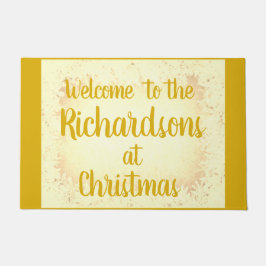 Välkomsthälsning för personlig av festkök i guld