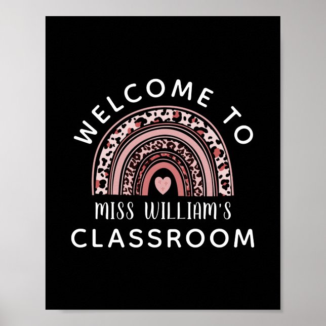Välkomsthälsning för Rainbow Teacher Classroom Poster (Framsidan)
