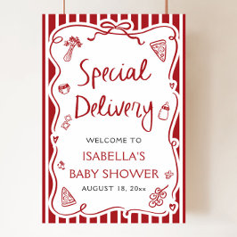 Välkomsthälsning för Red Italian Speciell Delivery Poster