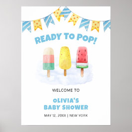 Välkomsthälsning för roligt Popular Ice Cream Baby Poster