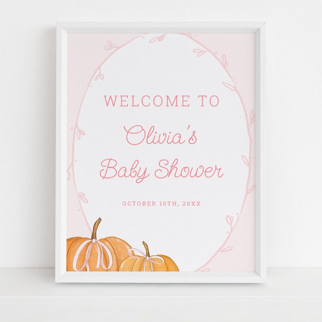 Välkomsthälsning för Rosa Baby Shower Poster (Skapare uppladdad)