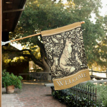 Välkomsthälsning för Rustic Fox-familjen vid brant