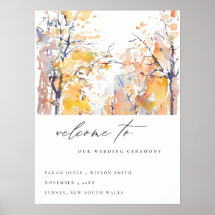 Välkomsthälsning för Rustic Pastel Höst liggande B Poster