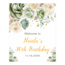 Välkomsthälsning för Sage Grönt och Cream Blommigt