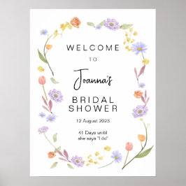 Välkomsthälsning för Scabiosa Wildbloms Möhippa Poster