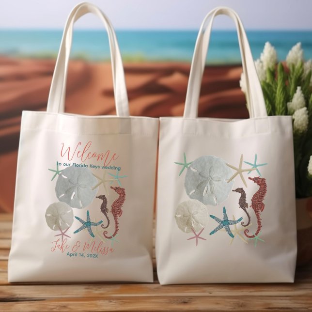 Välkomsthälsning för Sea Life Beach Destinationsbr Tygkasse (Skapare uppladdad)