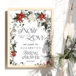 Välkomsthälsning för snö i Kärlek Winter-Möhippan Poster