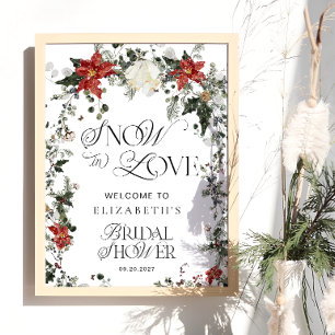 Välkomsthälsning för snö i Kärlek Winter-Möhippan Poster