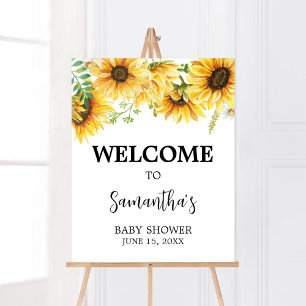 Välkomsthälsning för Solrosbabyskor Poster