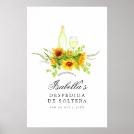 Välkomsthälsning för solrossols Vin Tasting Möhipp Poster