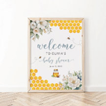 Välkomsthälsning för sommarhonungsbi Baby Shower