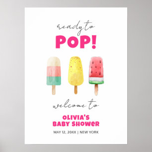 Välkomsthälsning för sommarpopulationen Ice Cream Poster