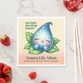 Välkomsthälsning för spädbarn i Baby som lämnar tv Pappersservett