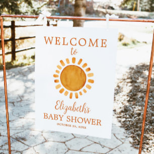 Välkomsthälsning för Sunshine Baby Shower Poster