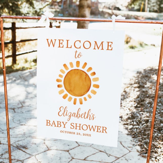 Välkomsthälsning för Sunshine Baby Shower Poster (Skapare uppladdad)