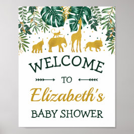 Välkomsthälsning för Tropiska ungeldjur för babysk Poster