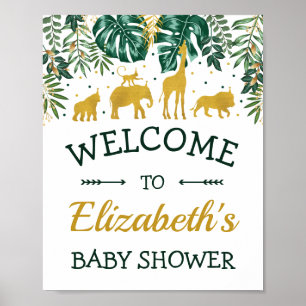 Välkomsthälsning för Tropiska ungeldjur för babysk Poster