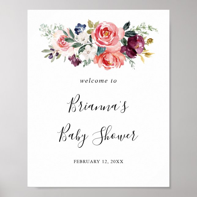 Välkomsthälsning för Tropiskt färgat sommarbabysko Poster (Framsidan)