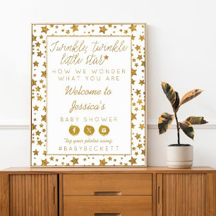 Välkomsthälsning för Twinkle Little Star Baby Show Poster