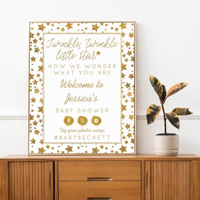 Välkomsthälsning för Twinkle Little Star Baby Show Poster (Skapare uppladdad)