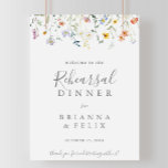 Välkomsthälsning för vildens Multifärgad - Blommig Poster<br><div class="desc">Denna välkomstskylt för blommigt på multifärgad i vild är perfekt för en modern bröllop-repetition. Utformningen har vattenfärgsblommor,  rosa,  lila,  marin och vit elegant med emerald grönt löv.</div>