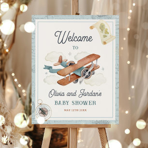 Välkomsthälsning för vintagens pojkvän med barn poster
