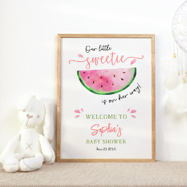 Välkomsthälsning för Watermelon Baby Shower Poster