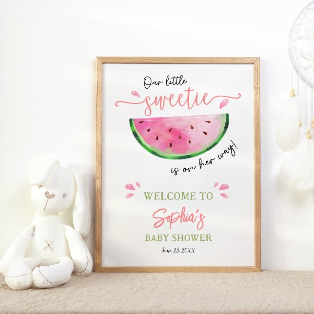 Välkomsthälsning för Watermelon Baby Shower Poster (Skapare uppladdad)