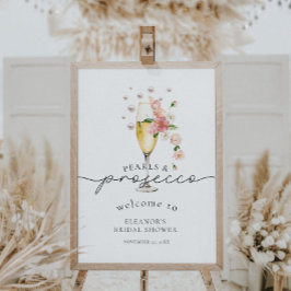 Välkomsthälsning för Wildblommor Pearls & Prosecco Poster