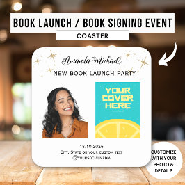 Välkomsthälsning för Writer Bok Launch Party Underlägg Papper Kvadrat