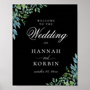 Välkomsthälsning från Modern Botaniska Greenery Bl Poster