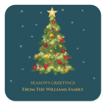 Välkomsthälsning Guld Snöflinga Träd Familjenamn