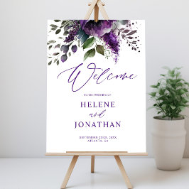 Välkomsthälsning i Botaniskt Modern Elegant bröllo Poster