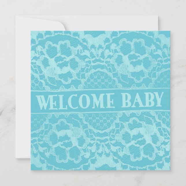 Välkomsthälsning och Snöre Nyfödd bebis Meddelande (Framsida)